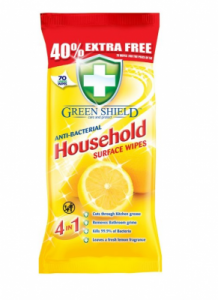 Vlhčené antibakteriální ubrousky Greenshield - citron 70 ks