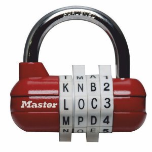Master Lock 1534EURD kombinační visací zámek horizontální - červený