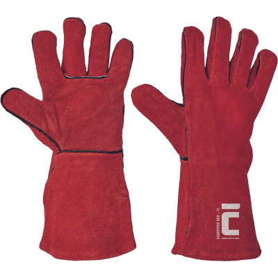 Svářečské pracovní a ochranné rukavice Červa SANDPIPER RED - hovězí kůže vel.12