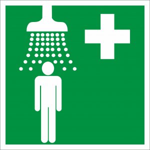Bezpečnostní tabulka - Zdravotnická sprcha