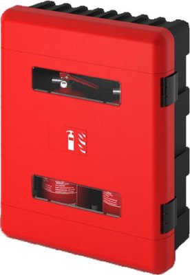 Kunststoff  Feuerlöscher-Schutzkasten für 2 Stk 6 / 9 kg Feuerlöscher