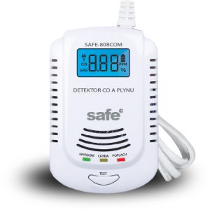 Detektor CO, hořlavých a výbušných plynů SAFE 808COM s alarmem - kombinovaný