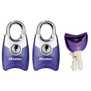 Master Lock Fusion 4630EURTAST set 2ks visacích zámků 20 mm (fialový)