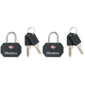 Master Lock TSA 4681EURTBLK set 2 ks visacích zámků - černý