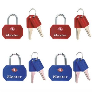 Master Lock TSA 4681EURTBLR  set 2 ks visacích zámků (1 balení / 4 sety)