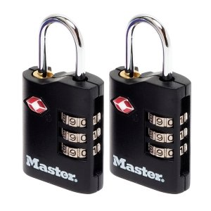 Master Lock TSA 4686EURT set 2 ks kombinačních visacích zámků - černý