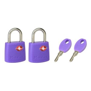 Master Lock TSA 4695EURTAST  set 2 ks visacích zámků - fialový