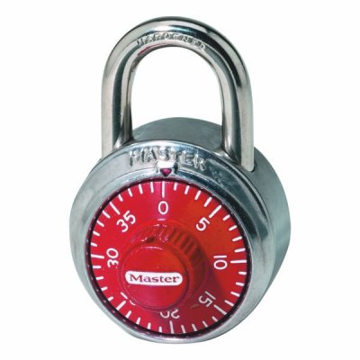 Master Lock 1503EURD kombinačný visiaci zámok 48 mm - červený