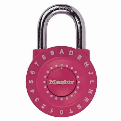 Master Lock 1590EURDCOL kombinační visací zámek - růžový