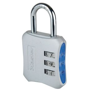 Master Lock 654EURD dizajnový kombinačný visiaci zámok - modrý