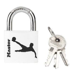 Master Lock 3430EURDSPO_football visací zámek z pevného hliníku 30 mm