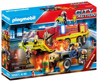 Hasiči v akci s hasičským vozem PLAYMOBIL® 70557