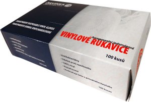 Vinylové rukavice Červinka 100 ks - jednorazové, nepúdrované