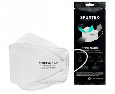 SpurTex® V300 FFP3 NR nanorespirátor balenie 3 ks