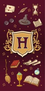 Bavlněná osuška Harry Potter - vínová