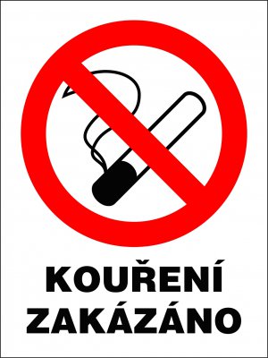 Samolepka Kouření zakázáno 210 x 300 mm