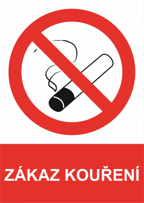 Bezpečnostná tabuľka - zákaz fajčenia 210 × 297 mm