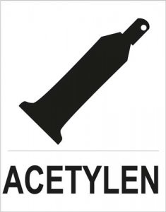 Aufkleber Acetylen 150 x 210 mm