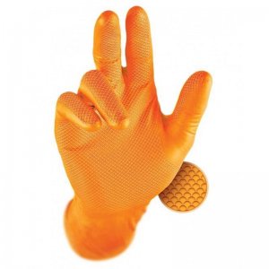 Jednorázové rukavice GRIPPAZ® 246 oranžové 50 ks 08/M
