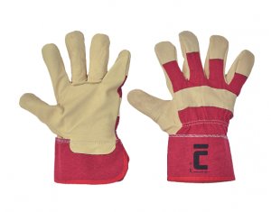 Pracovní a ochranné rukavice Červa JAY - vepřová kůže - 12 párů